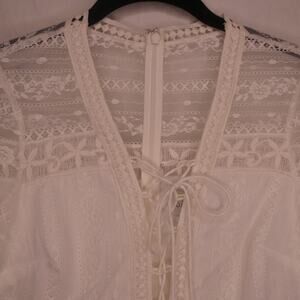 Saylor women's extra small long sleeve Ivory lace romper‎ Boho
